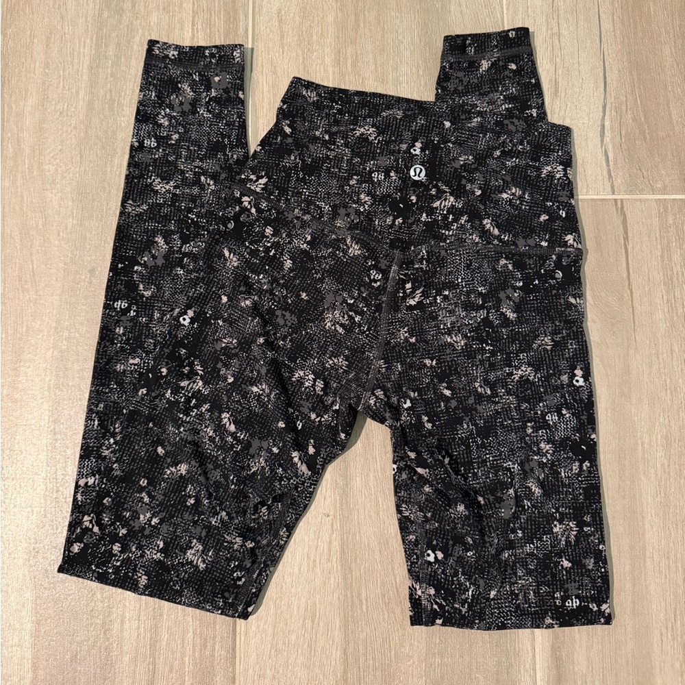 Lululemon Align 28” Full Length HR Women's Black Equalized Multi Pattern Size 4